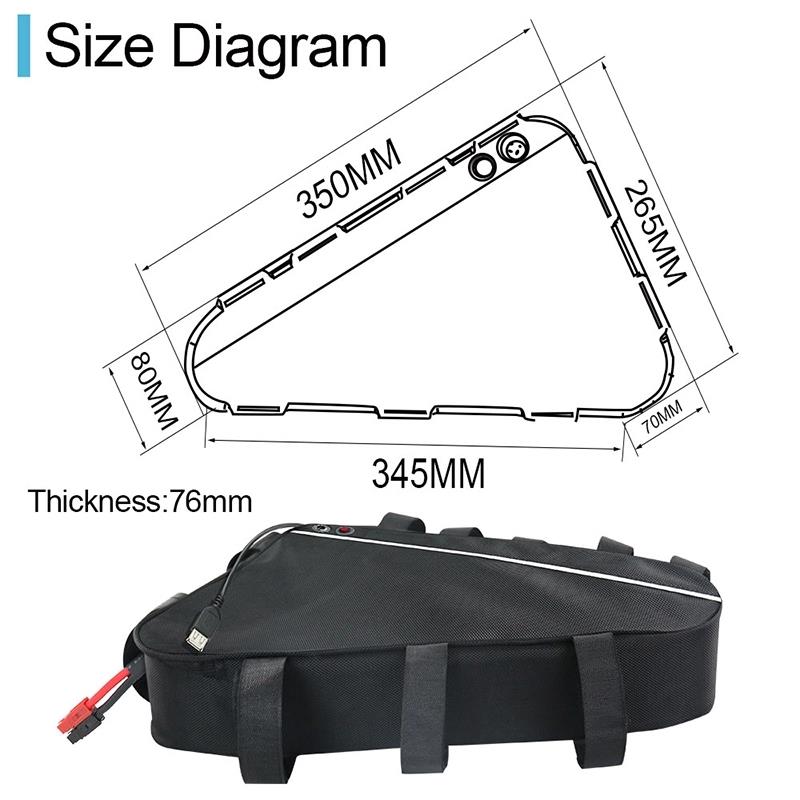 48V 52V 20Ah Triangle Battery For Electric Scooter Bike